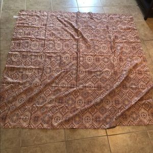 Beige paisley print shower curtain